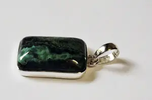 Nieuwe zilveren Natuurlijke en mooie Malachiet Azurite hanger. kopen? Bied vanaf 60!