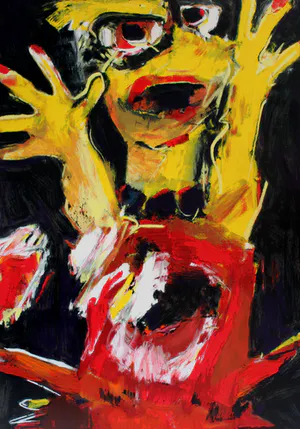 Charlotte Molenkamp - Grote ingelijste zeefdruk: "Dansend kind" kopen? Bied vanaf 115!