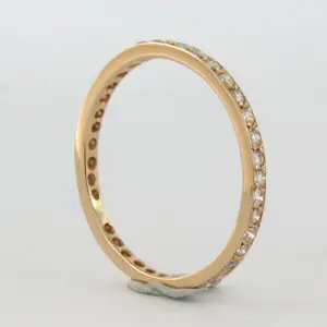 14k gouden alliance ring bezet met briljant geslepen diamant 0.60 ct - rm 17.25 kopen? Bied vanaf 420!