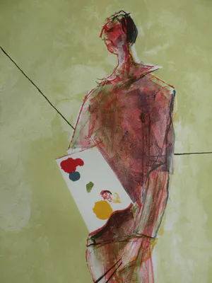 Constant - Ingelijste litho , Zelfportret , ‘De schilder’ – 1977 – 61,5 x 40,5 cm kopen? Bied vanaf 1!