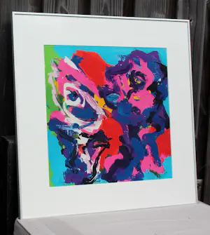 AcheterKarel Appel - ingelijste zeefdruk: hoofden als bloemen - 1977 (nette lijst!)? Enchérissez de 1150!