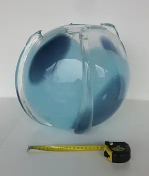 Bernard Heesen - Grote ronde glazen blauwe vaas kopen? Bied vanaf 300!