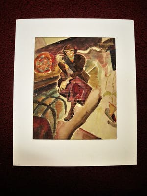 Niet of onleesbaar gesigneerd - Interessant Kubistisch ca. 1930 aquarel "portret A.C. (carel) Willink" gesigneer kopen? Bied vanaf 1!