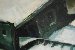 Johan Sonnenberg - botenhuis in de sneeuw - olieverfschilderij uit 1925 kopen? Bied vanaf 250!