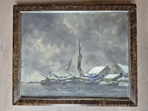 Janus de Winter - Olie op board - gesigneerd r.o. kopen? Bied vanaf 175!