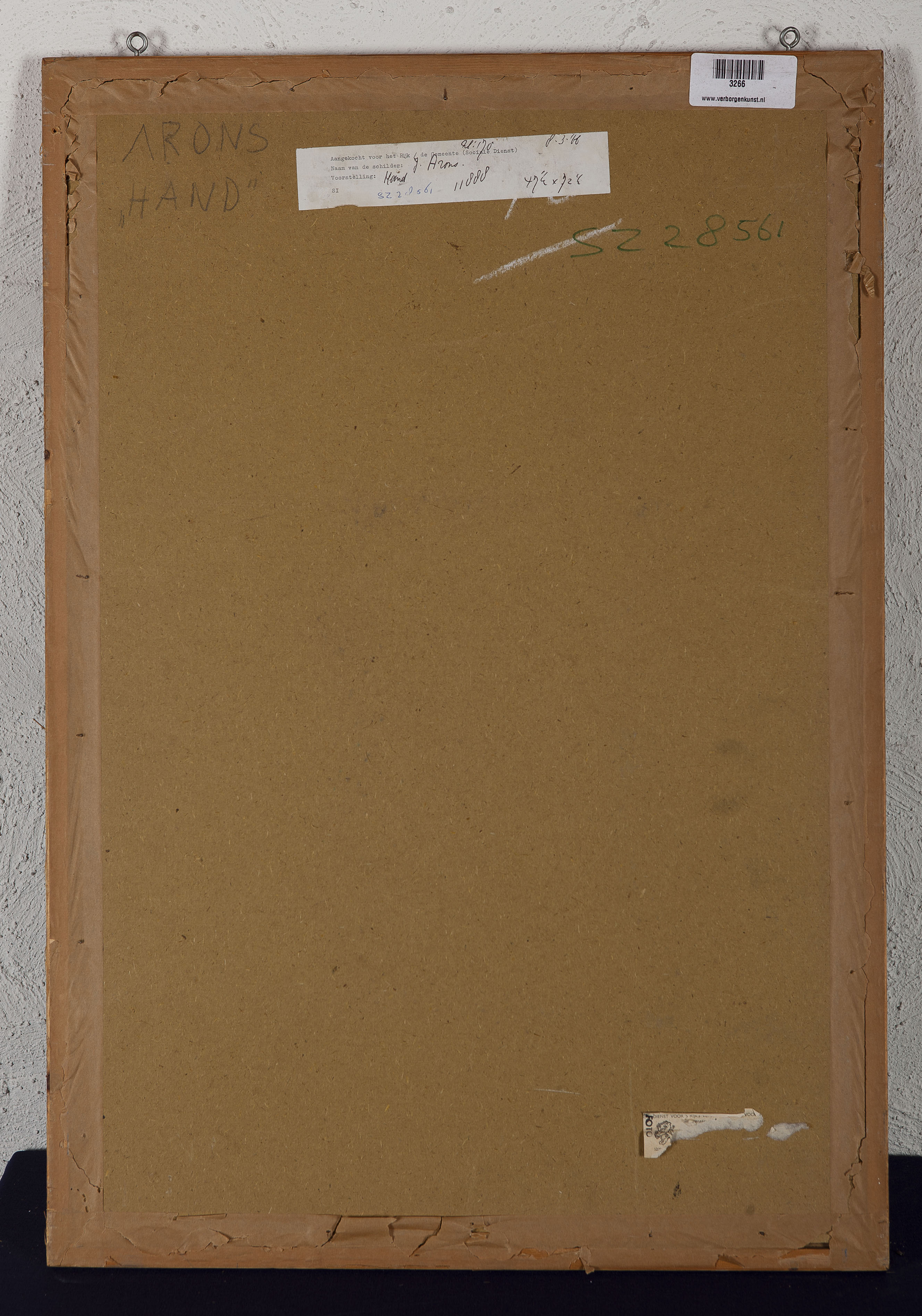 Jan Arons - Hand - Inkt op papier - niet gesigneerd - herkomst BKR - 1966 kopen? Bied vanaf 10!