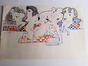 Ernst Vijlbrief - Stifttekening Expliciete erotische jaren 60 kopen? Bied vanaf 45!