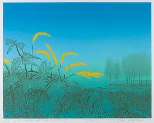 Hans Heijman - Zeefdruk, Waar op de zomerwei de hoge grassen zijn - Ingelijst kopen? Bied vanaf 50!