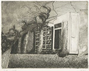 Niet of onleesbaar gesigneerd - Ets, Zachte deur kopen? Bied vanaf 1!