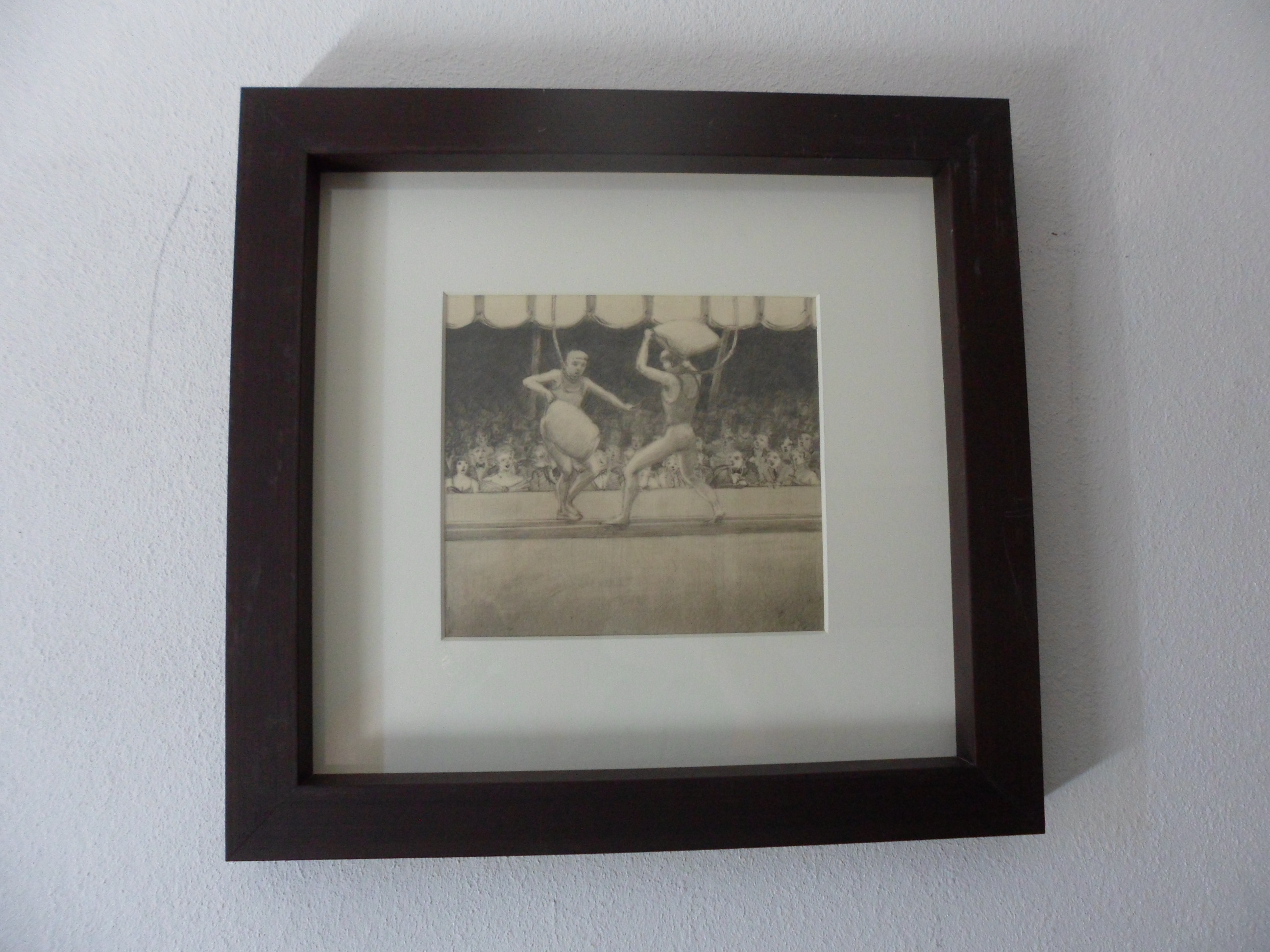 Paul Baars - Potloodtekening op papier,Titel: Dare I`ultimo crollo alla bilancia verkocht voor € 35!