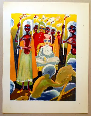 Kees van Dongen - Houtgravure 1955 - " L' étrange khalifat " - uit 1001 nacht - ready to frame kopen? Bied vanaf 55!