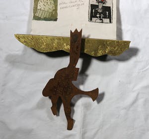 Michel van Overbeeke - Draperie met ornament in bladgoud, Golden Cloud kopen? Bied vanaf 250!