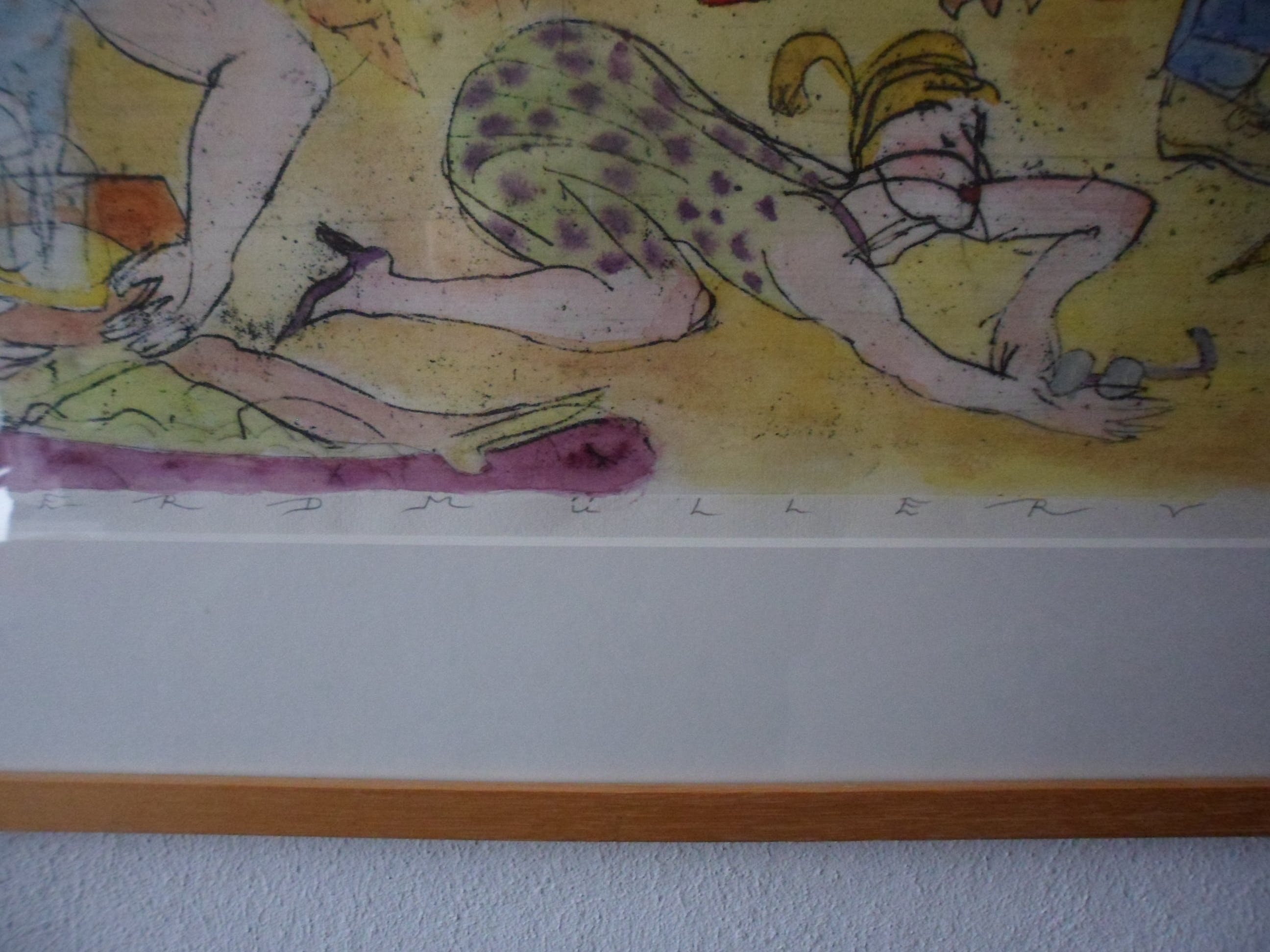 Judith Werdmuller von Elgg - Gemengde techniek op papier, Titel,"Vowel". kopen? Bied vanaf 20!