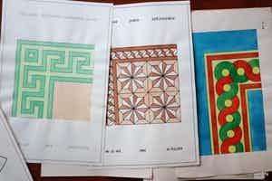 Willy Rieser - Ca. 80 tekeningen met ornamenten en geometrische motieven verkocht voor € 40!