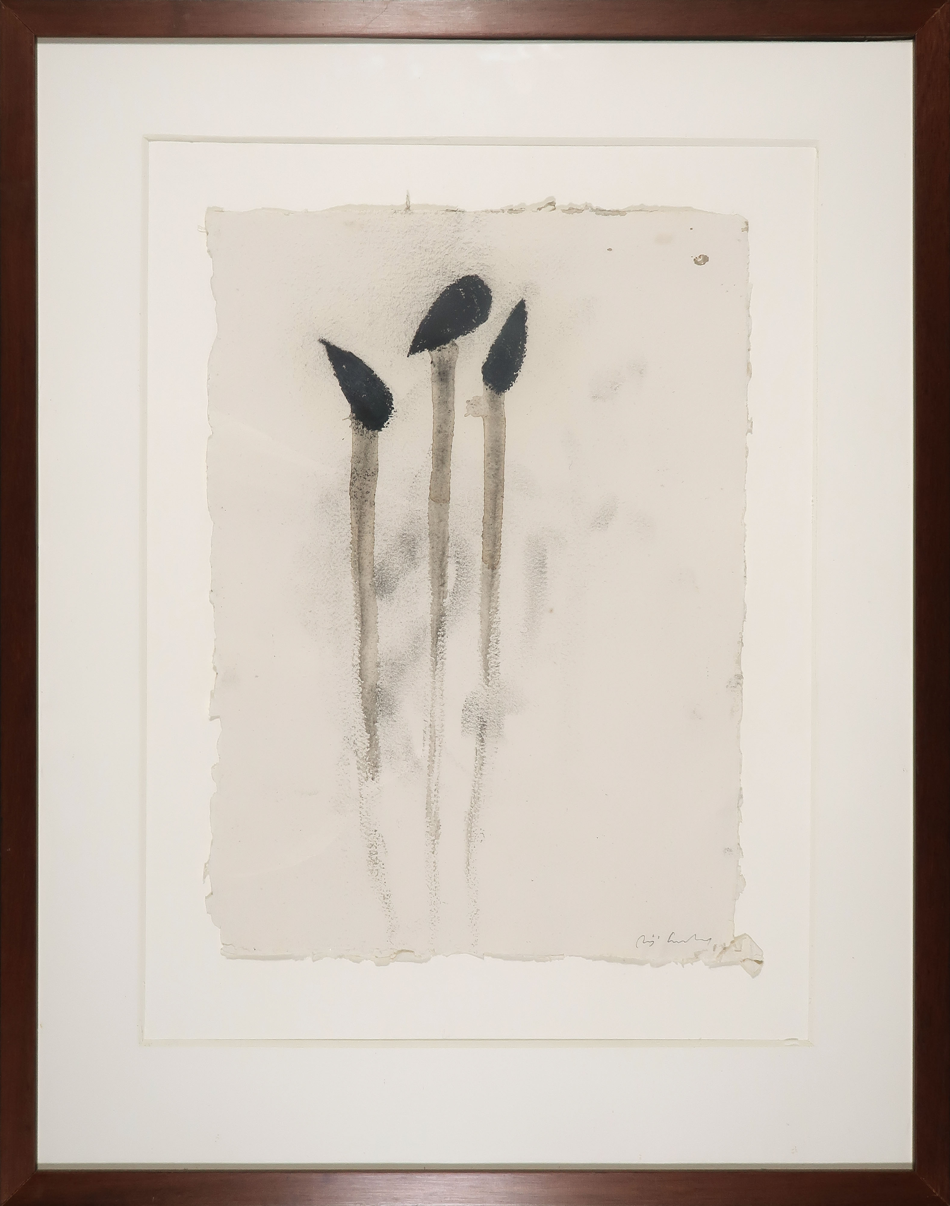 Piero Pizzi Cannella - Aquarel op papier, Zonder titel - Ingelijst sold for € 600!