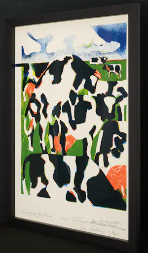 Jan Cremer - Einzigartige Probedruck-Lithografie „Lente in Holland“ – Hochwertig gerahmt kopen? Bied vanaf 590!