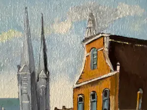 Niet of onleesbaar gesigneerd - bloemenverkoope aan de gracht kopen? Bied vanaf 1!