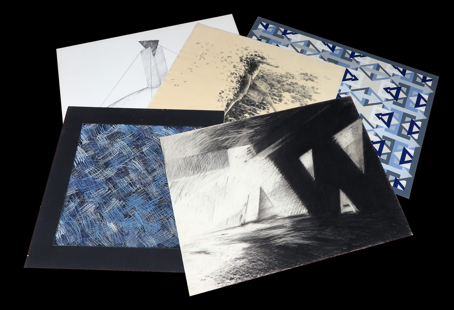 Nout Visser - en andere! - Lot met 10 werken op papier kopen? Bied vanaf 1!