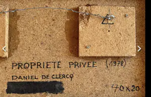 Daniel De Clercq - Charmantes Gemälde „Privatgrundstück“ aus dem Jahr 1979 kopen? Bied vanaf 80!