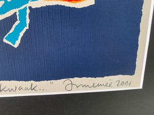 Hans Innemee - Zeefdruk. Titel. "Kwaak, kwaak". kopen? Bied vanaf 50!