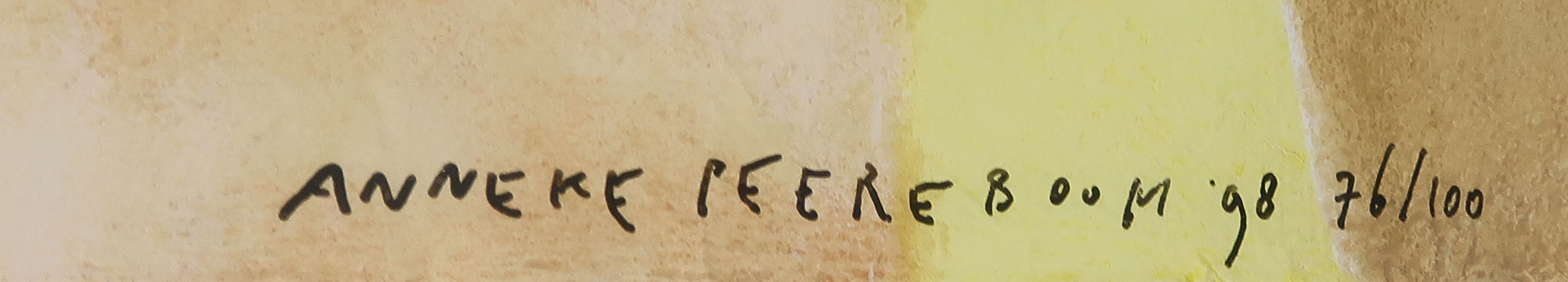 Anneke Peereboom - Zeefdruk, Zonder titel - Ingelijst kopen? Bied vanaf 35!