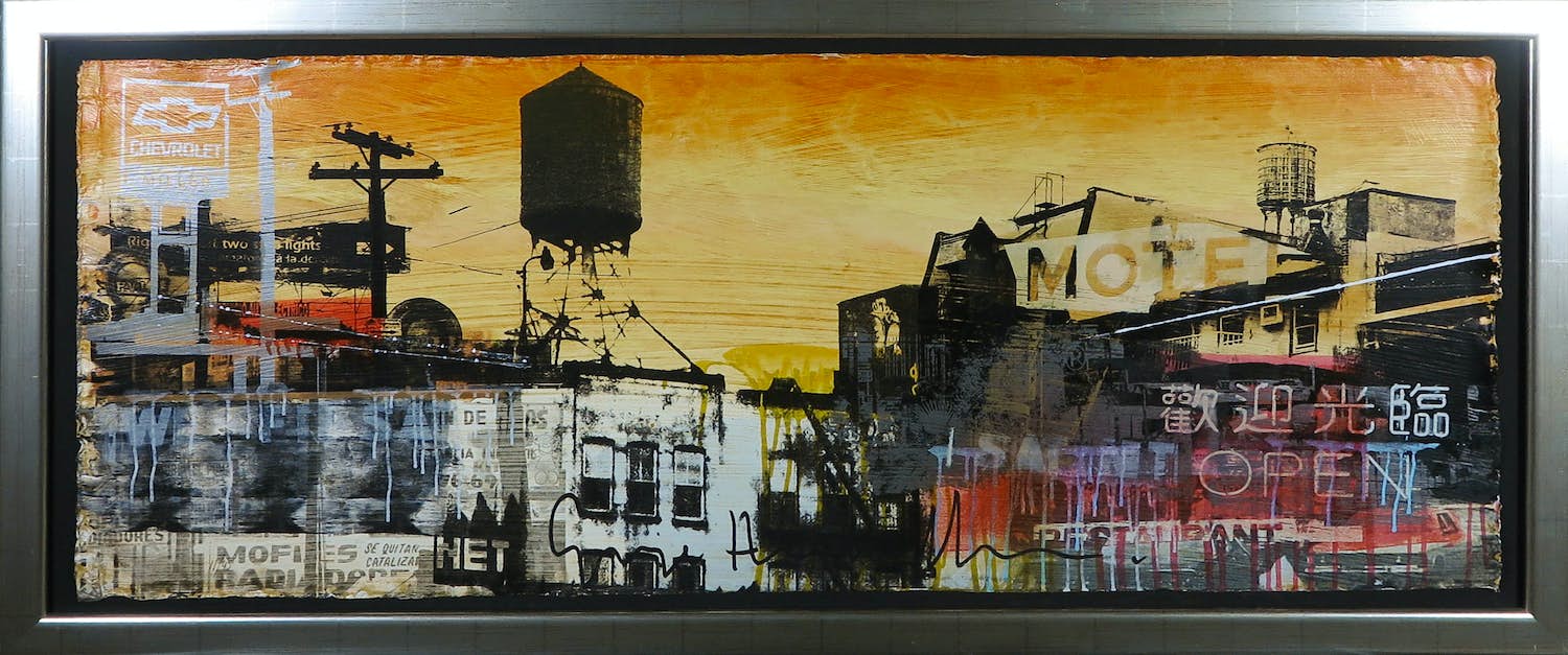 George Heidweiller - Zeefdruk, In the meantime - Ingelijst (Groot) verkocht voor € 100!