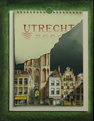 Gerd Wilfert - Olieverf op paneel, Utrecht - Ingelijst kopen? Bied vanaf 250!