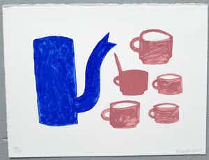 Klaas Gubbels - koffiekan kopjes suikerpot. Kleine oplage verkocht voor € 255!