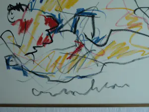 Anton Heyboer - Pastel , Frustration – Ingelijst kopen? Bied vanaf 1!