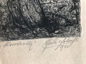 Johan D. Scherft - Knotwilg in hollands landschap kopen? Bied vanaf 20!