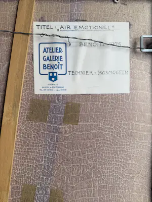 Benoit (Frere) - gemengde techniek op papier | 'Air emotionel' | Kosmogeen 1975 (INGELIJST) kopen? Bied vanaf 20!