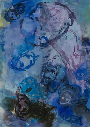 Eric Mathijssen - Gouache op papier, Droombeeld II - Ingelijst kopen? Bied vanaf 100!