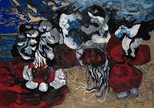 Bob Bonies - Acryl op papier, Abstracte compositie kopen? Bied vanaf 1!