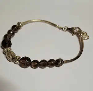 Nieuwe Zilveren  armband van natuurlijke facetgeslepen Rookkwarts kopen? Bied vanaf 70!