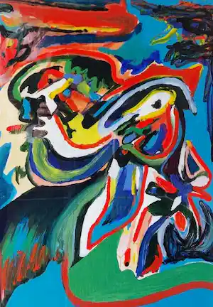 Finn Pedersen - olie schilderij op papier, ingelijst en gesigneerd verkauft für € 315!