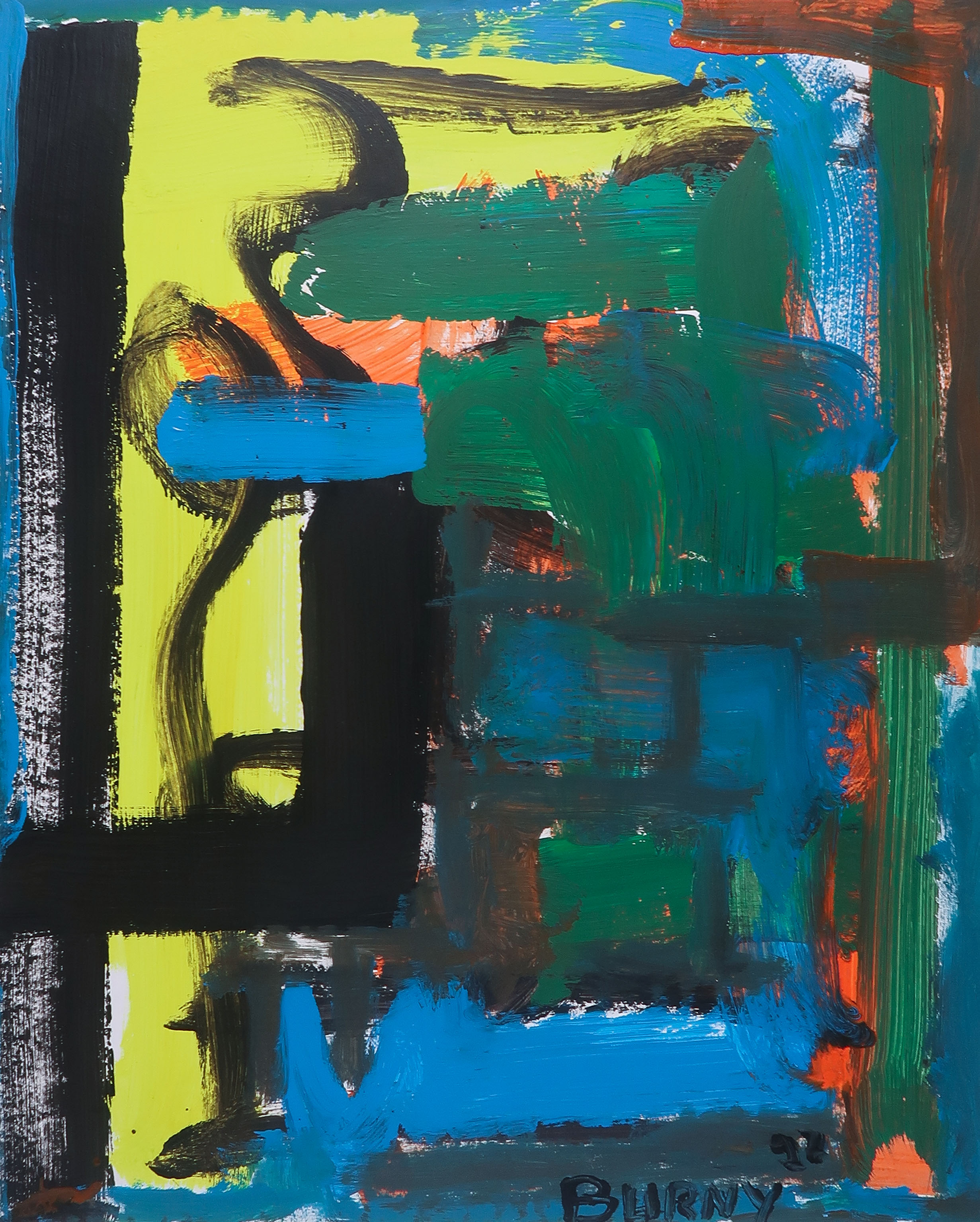 Niet of onleesbaar gesigneerd - Acryl op papier, Zonder titel kopen? Bied vanaf 1!