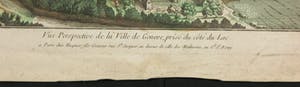 Jacques Gabriel Huquier - Gravure, La ville de Genève + J. van Wijngaarden - Aquarel, Boerenvrouw kopen? Bied vanaf 1!