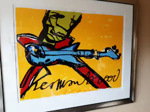 Herman Brood - Zeefdruk, titel, "Yellow Guitar Man" kopen? Bied vanaf 425!