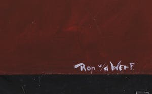 Ron van der Werf - Acryl en collage op doek, Zonder titel kopen? Bied vanaf 300!