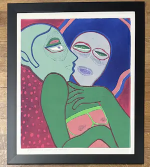 Corneille - Gravure Les Amants, 1975 - Proefdruk kopen? Bied vanaf 750!