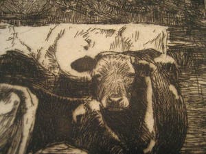 Willem de Zwart - Vier koeien in landschap. kopen? Bied vanaf 35!