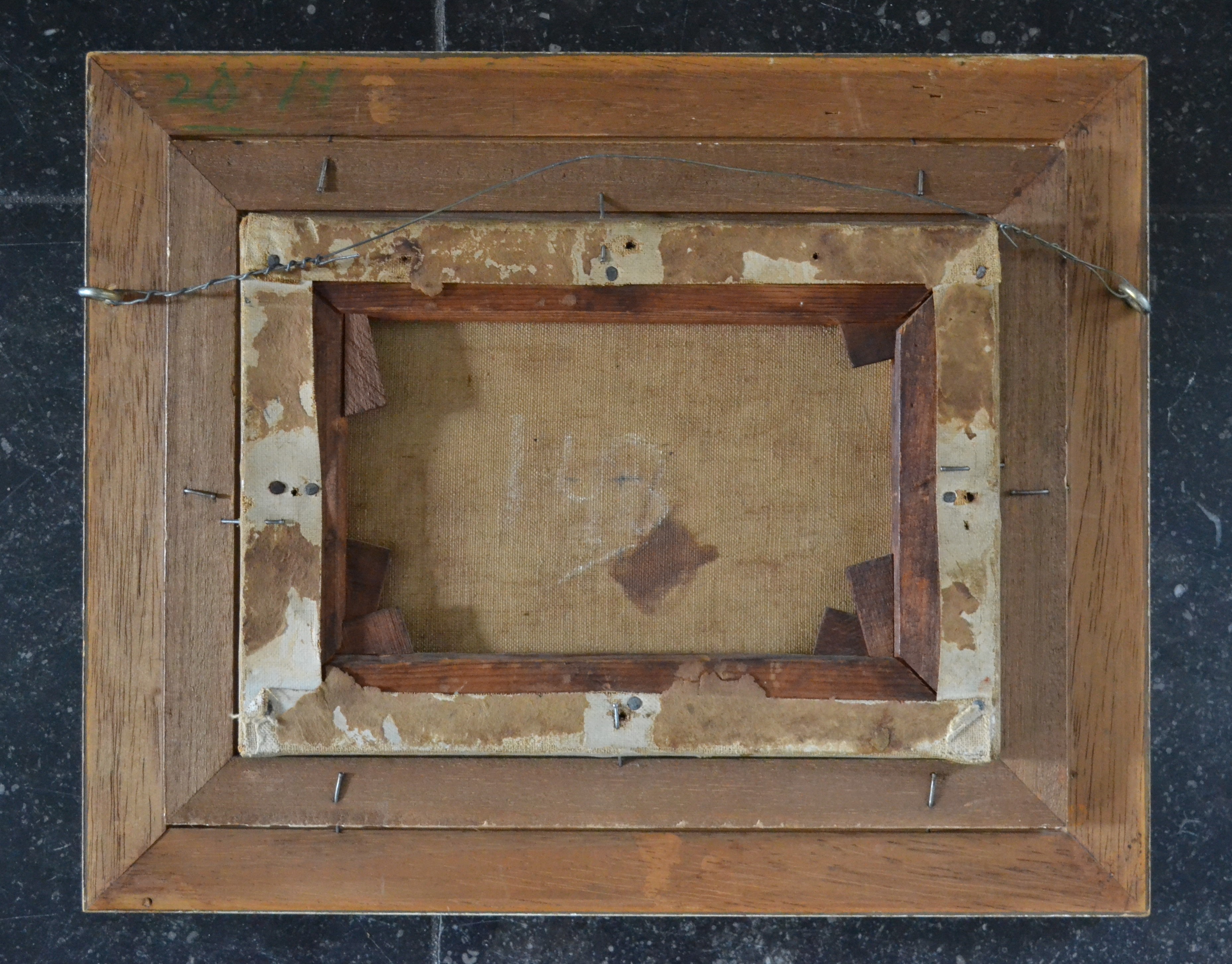 Niet of onleesbaar gesigneerd - Boslandschap met beekje - Olieverf op doek. kopen? Bied vanaf 1!