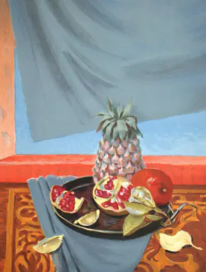 Roger Chapelain-Midy - Stilleven met ananassen en granaatappels - Originele lithografie - 1961 - Handtekening kopen? Bied vanaf 150!