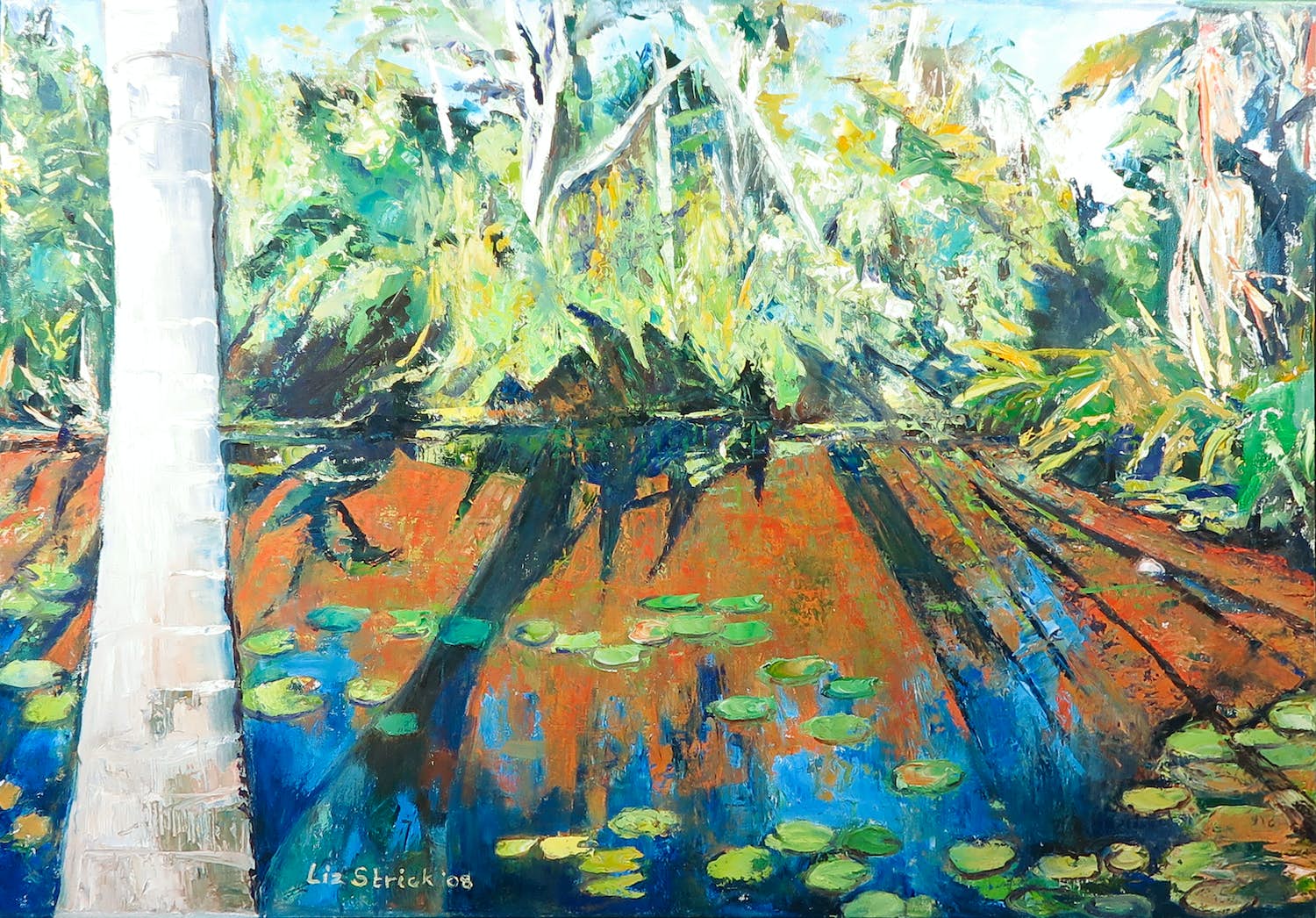 Liz Strick - Olieverf op doek, Tropical Explosion kopen? Bied vanaf 1!