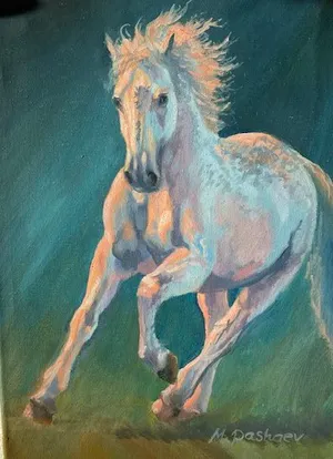 Niet of onleesbaar gesigneerd - paard in galop kopen? Bied vanaf 1!