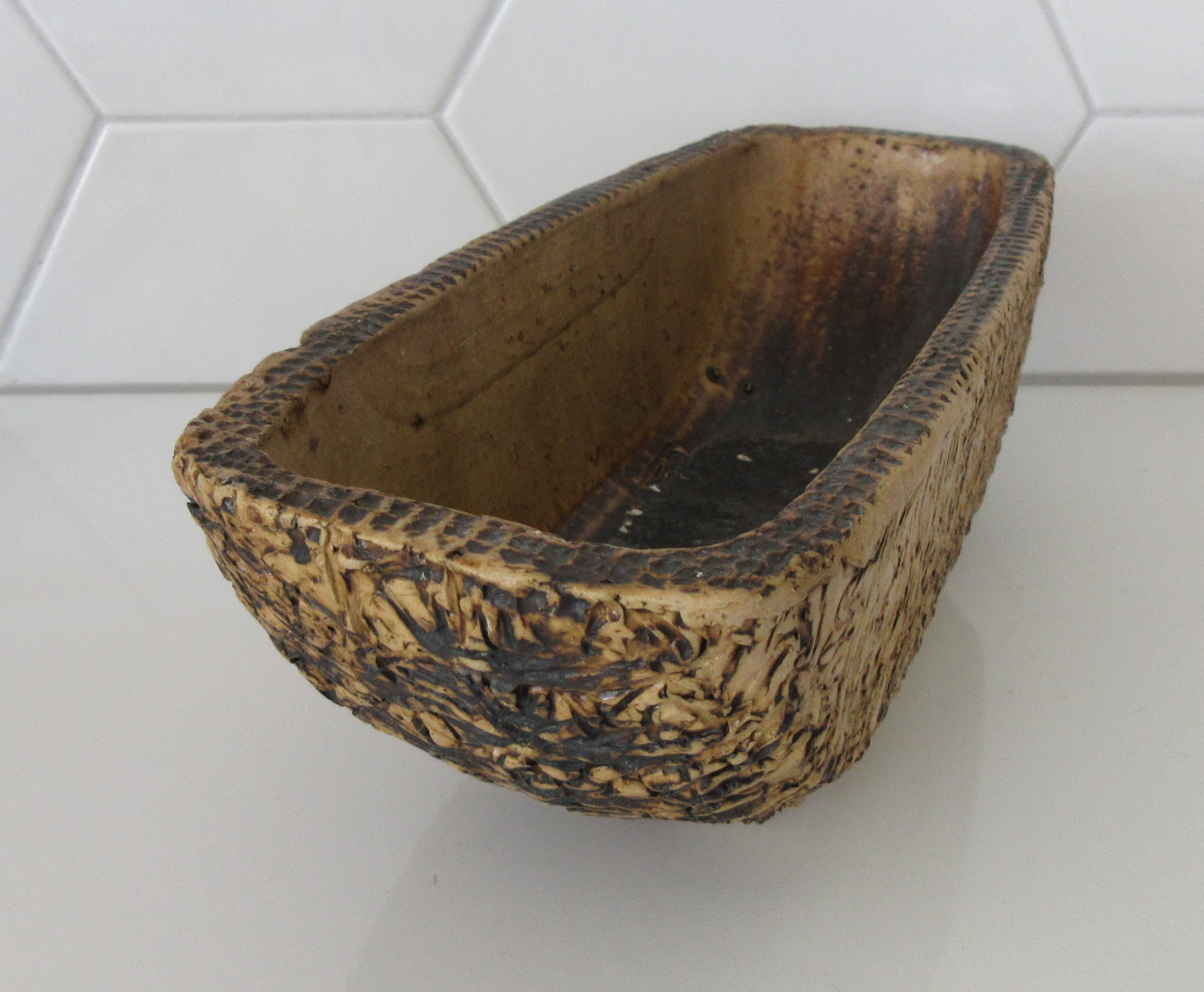 Niet of onleesbaar gesigneerd - AGU Reuver vintage Berkenbast cactus jardiniere kopen? Bied vanaf 1!