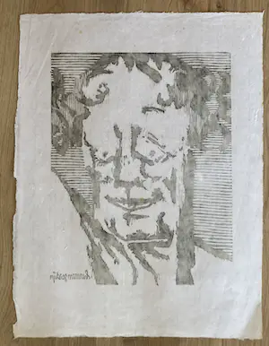 Herman Gordijn - “Zelfportret” houtsnede kopen? Bied vanaf 45!