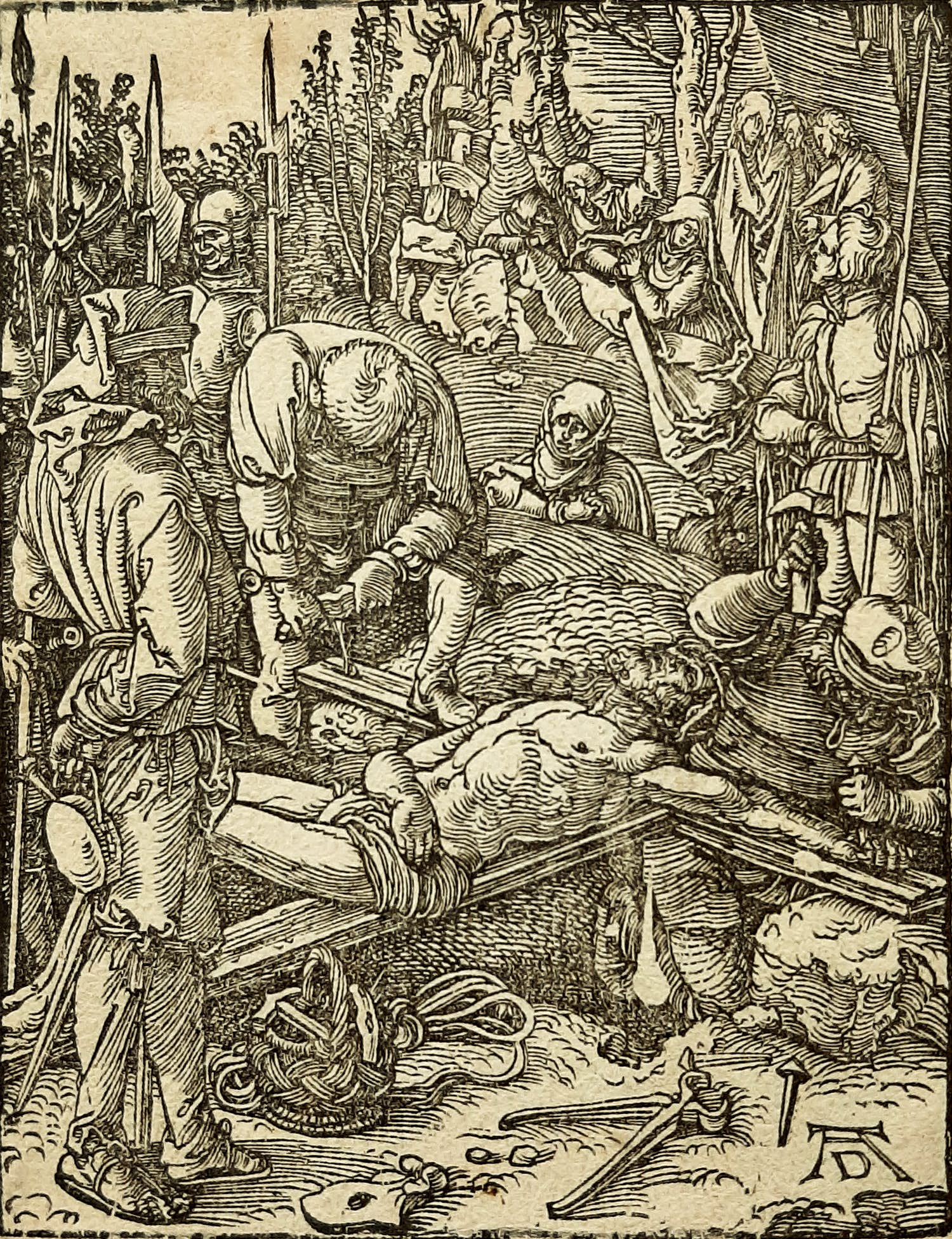 Albrecht Durer - Houtsnede, Christus aan het kruis genageld kopen? Bied vanaf 1!