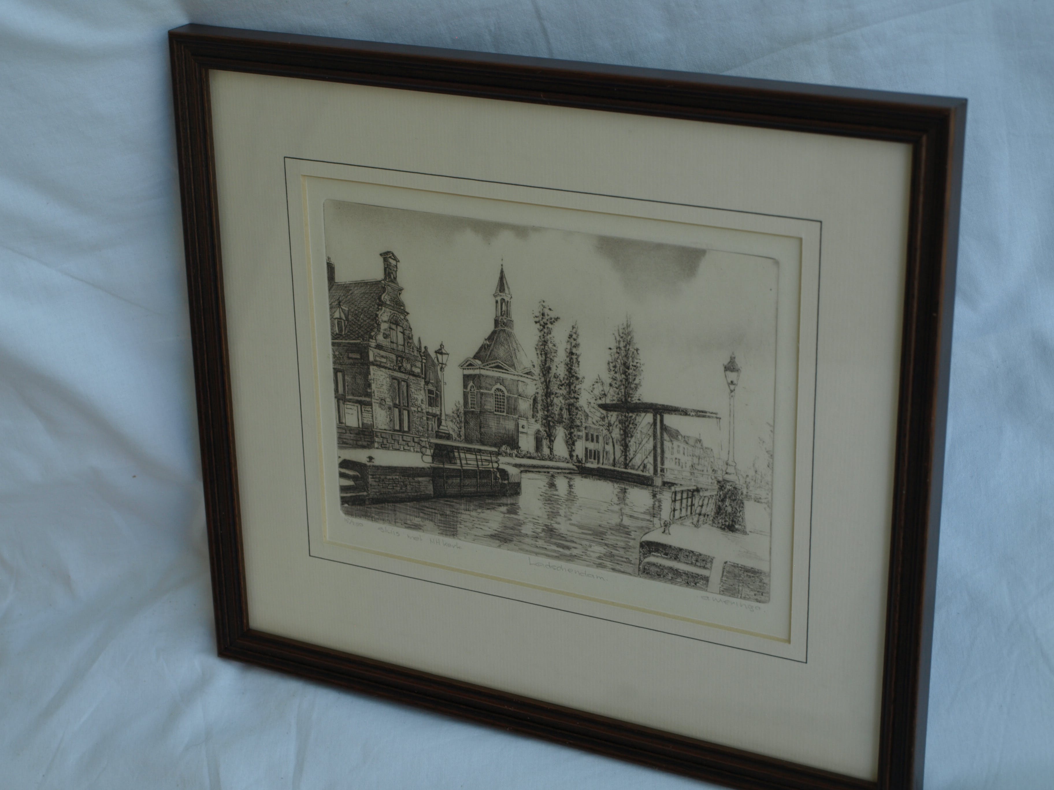 Anko C. Wieringa - Leidschendam, sluis met de Dorpskerk  kopen? Bied vanaf 1!