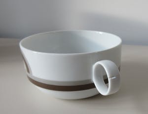 Wolf Karnagel - Vier porseleinen soepkommen servies Terra Compagna - Rosenthal Studio Linee kopen? Bied vanaf 24!